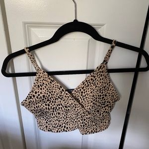 Brandy Melville Cheetah Print Crop Top